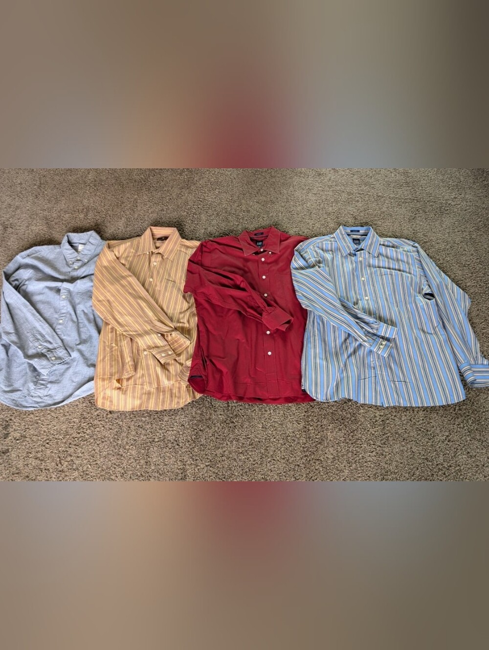Men's Medium Button Down Shirts, GAP and Toscana